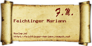 Feichtinger Mariann névjegykártya